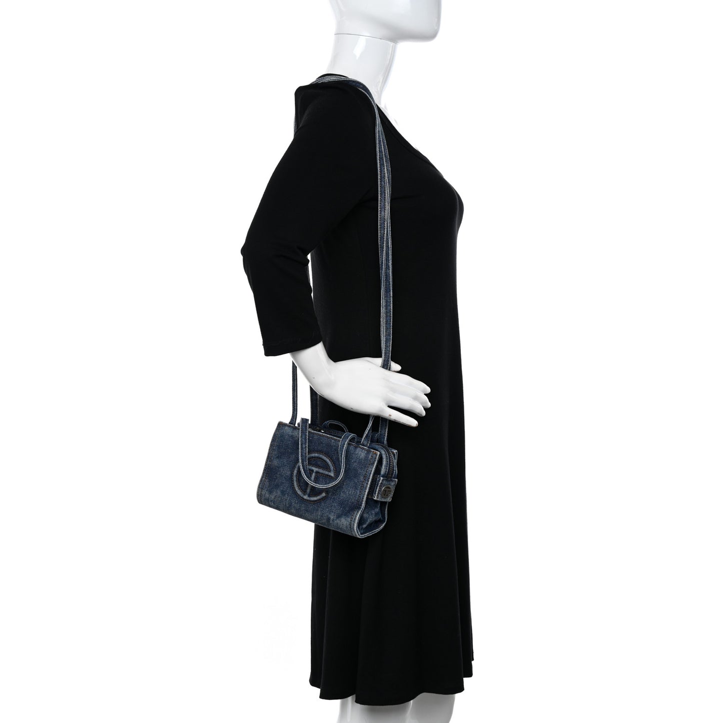 Denim Small Shopping Bag Blue