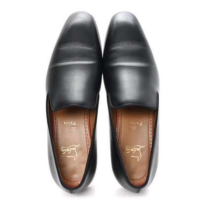 Christian Louboutin Mens Calfskin Brosse Dandelion Flat Loafers 43.5 Black 2 of 8