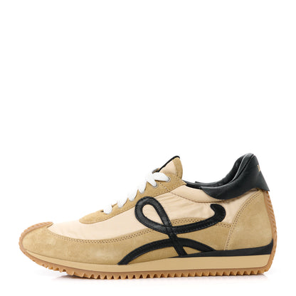 Loewe Nylon Suede Flow Runner Sneakers 39 Gold Black 1 of 8