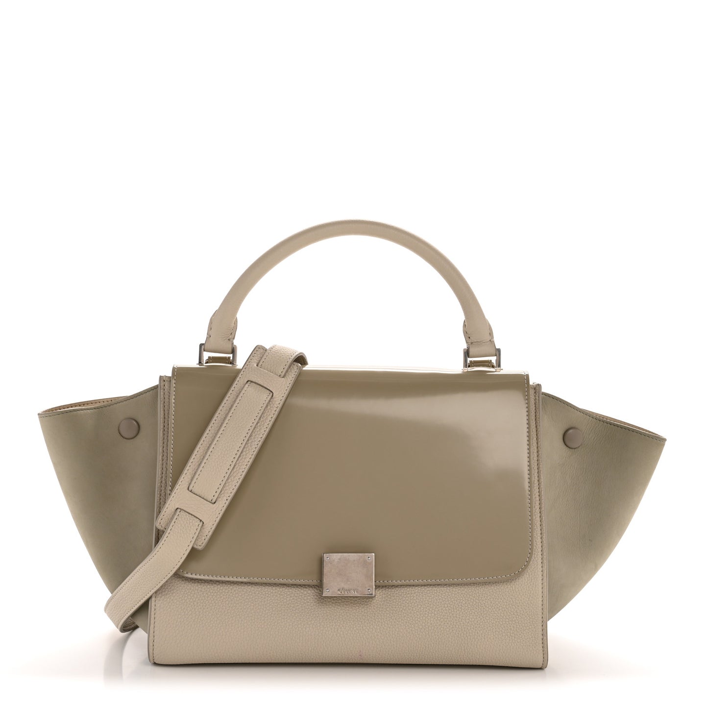Spazzolato Calfskin Nubuck Small Trapeze Quartz