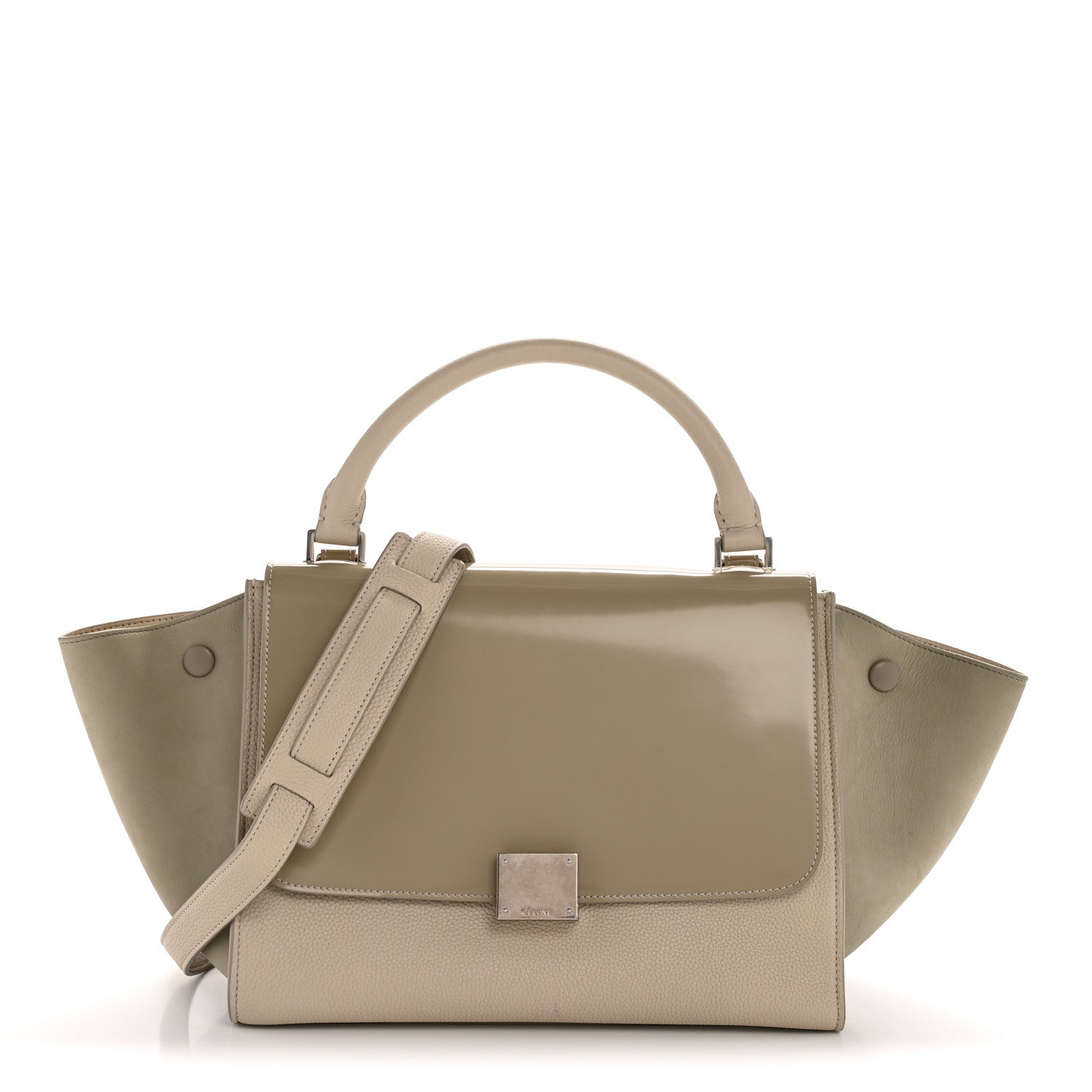 Celine Spazzolato Calfskin Nubuck Small Trapeze Quartz 1 of 14