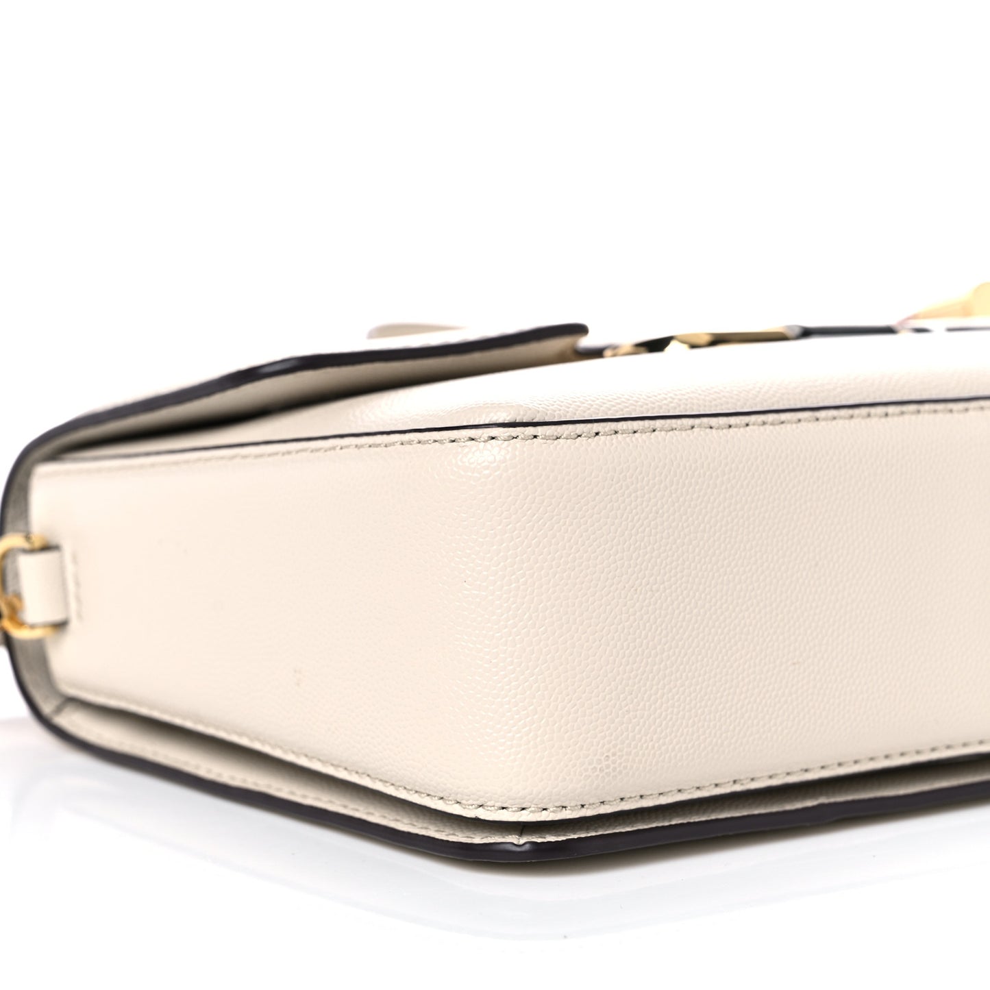 Textured Calfskin The J Link Shoulder Bag Ivory