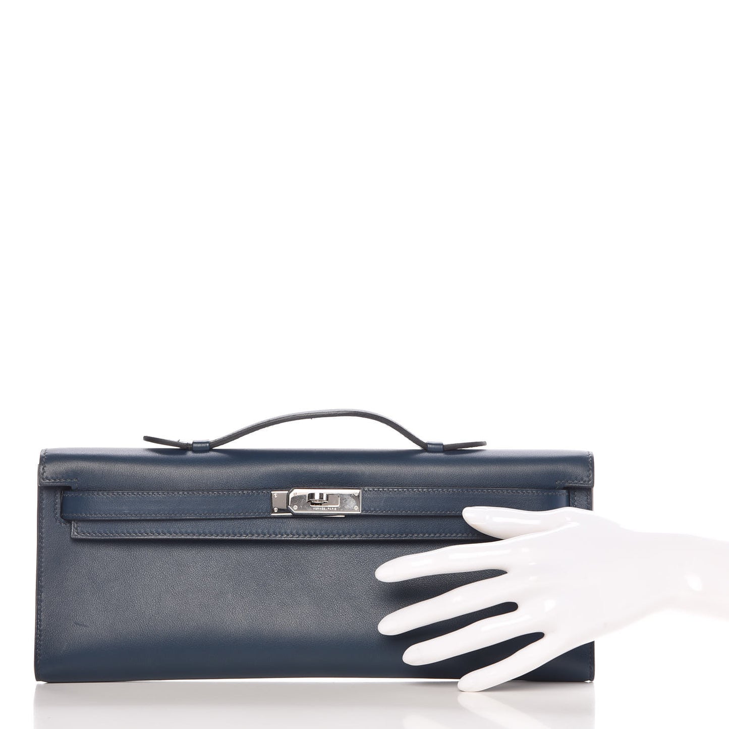 Swift Kelly Cut Clutch Pochette Bleu De Prusse