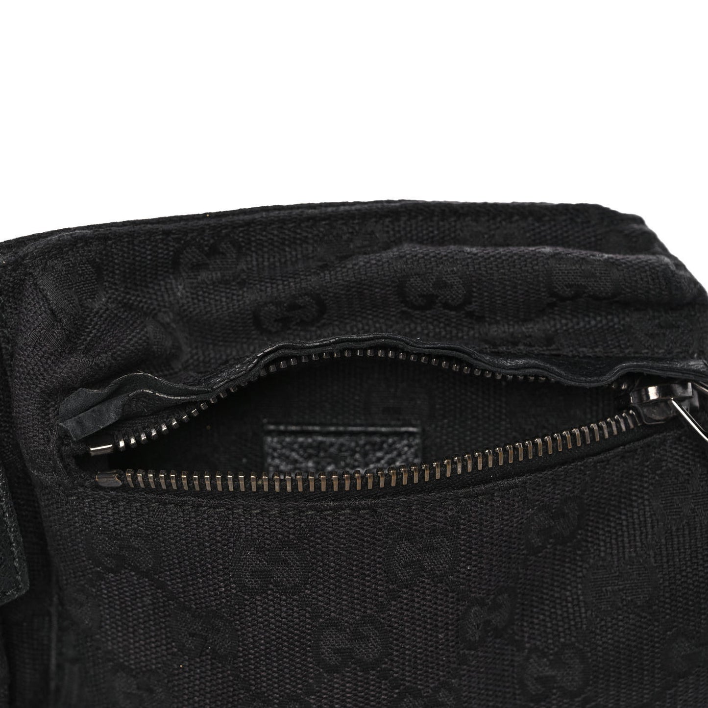 GG Monogram Web Double Pocket Belt Bag Black