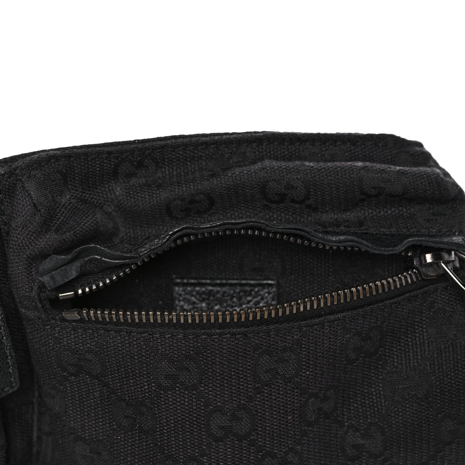Gucci GG Monogram Web Double Pocket Belt Bag Black 11 of 14