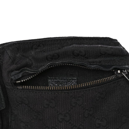 Gucci GG Monogram Web Double Pocket Belt Bag Black 11 of 14