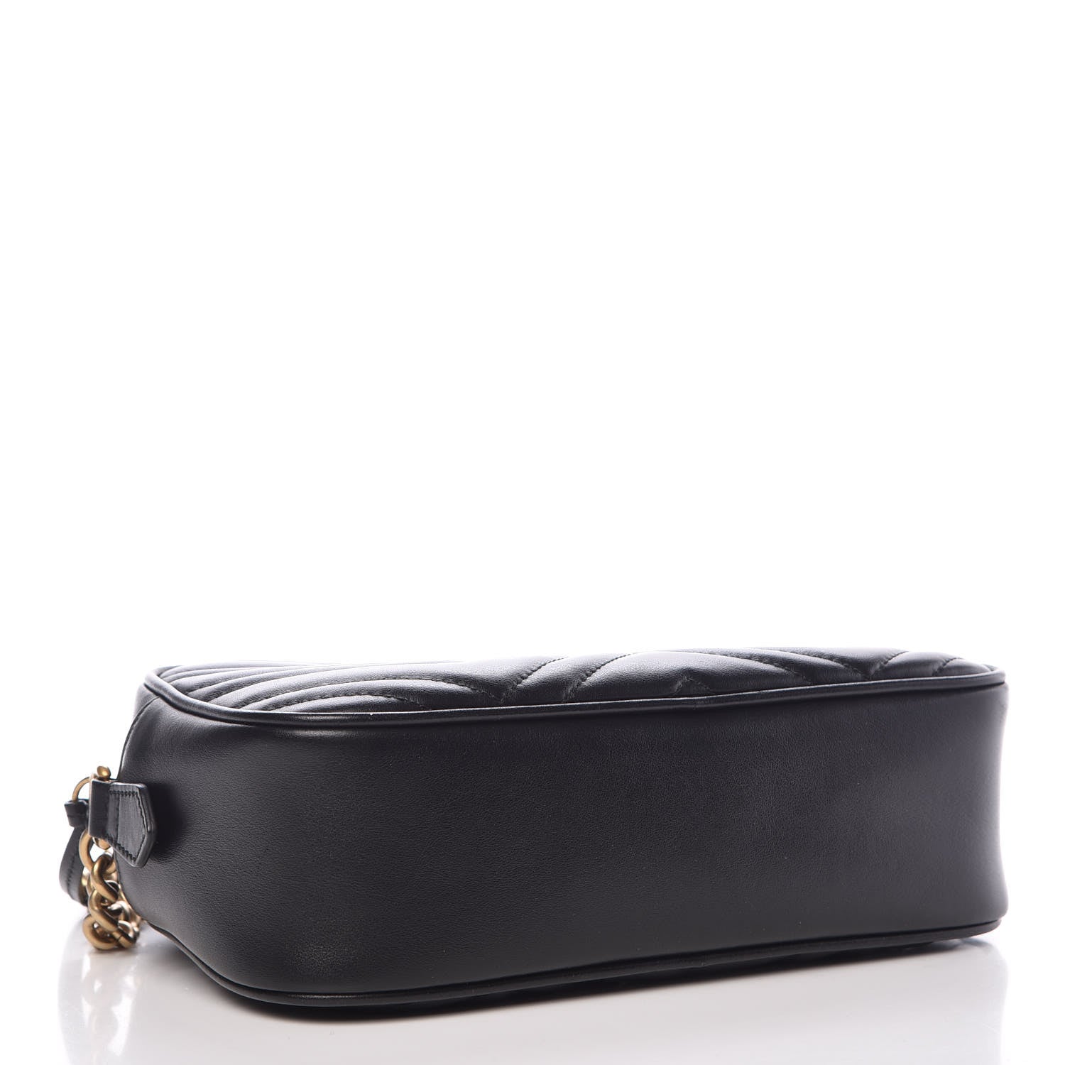 Gucci Calfskin Matelasse Small GG Marmont Chain Shoulder Bag Black 4 of 8