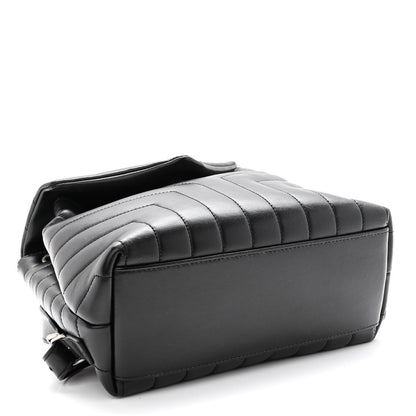 Saint Laurent Calfskin Y Quilted Monogram Small Loulou Backpack Black 4 of 10