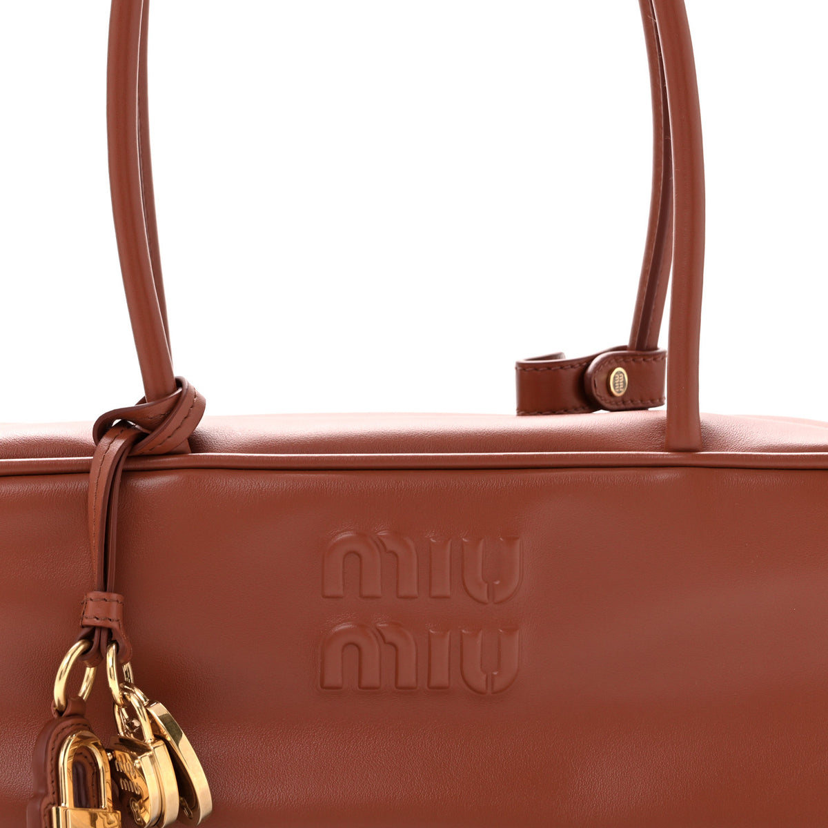 Nappa Small Beau Top Handle Bag Cognac