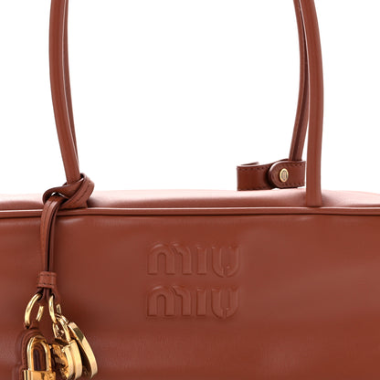 Miu Miu Nappa Small Beau Top Handle Bag Cognac 13 of 17