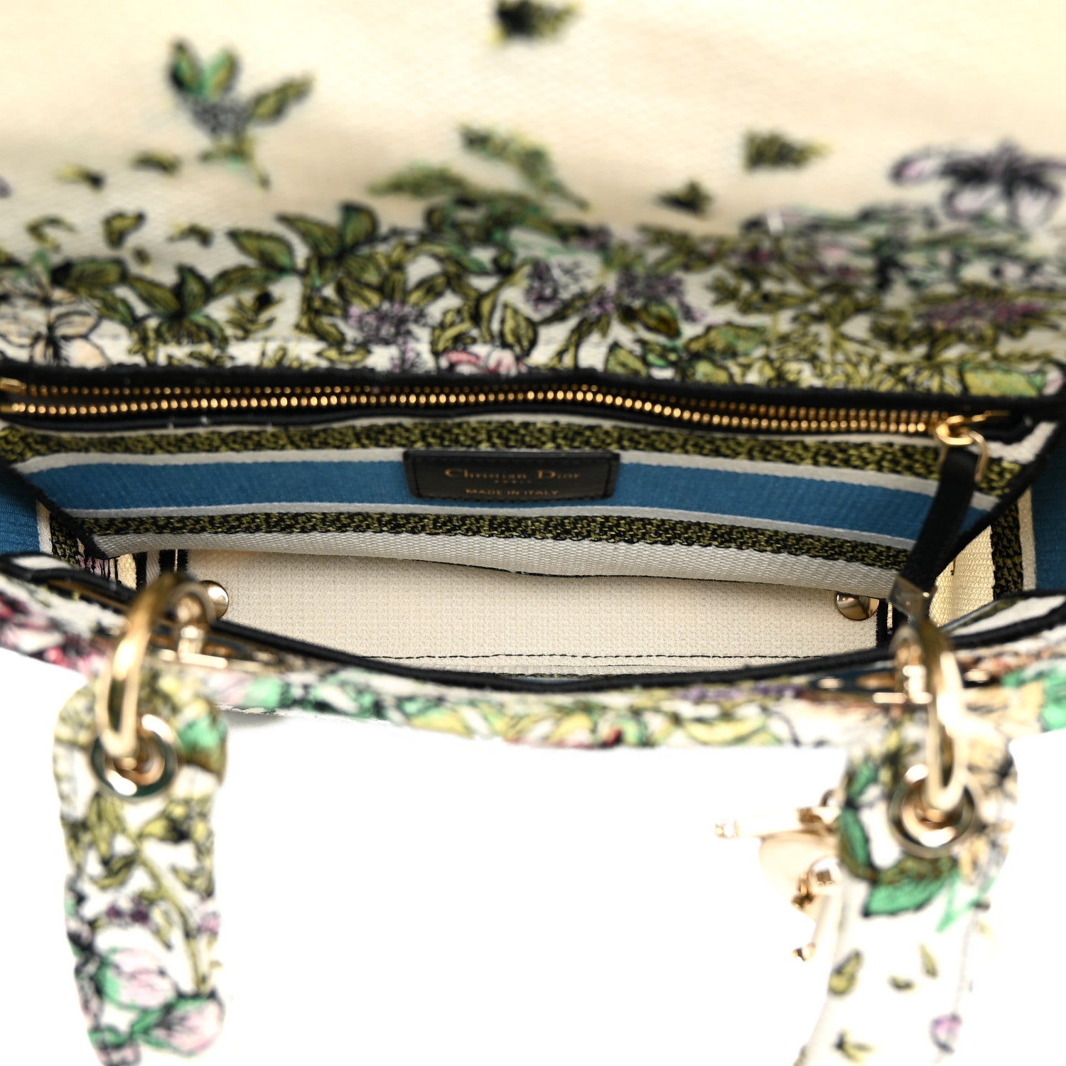 Christian Dior Canvas D-Constellation Embroidered Medium Lady D-Lite Latte Multicolor 8 of 24