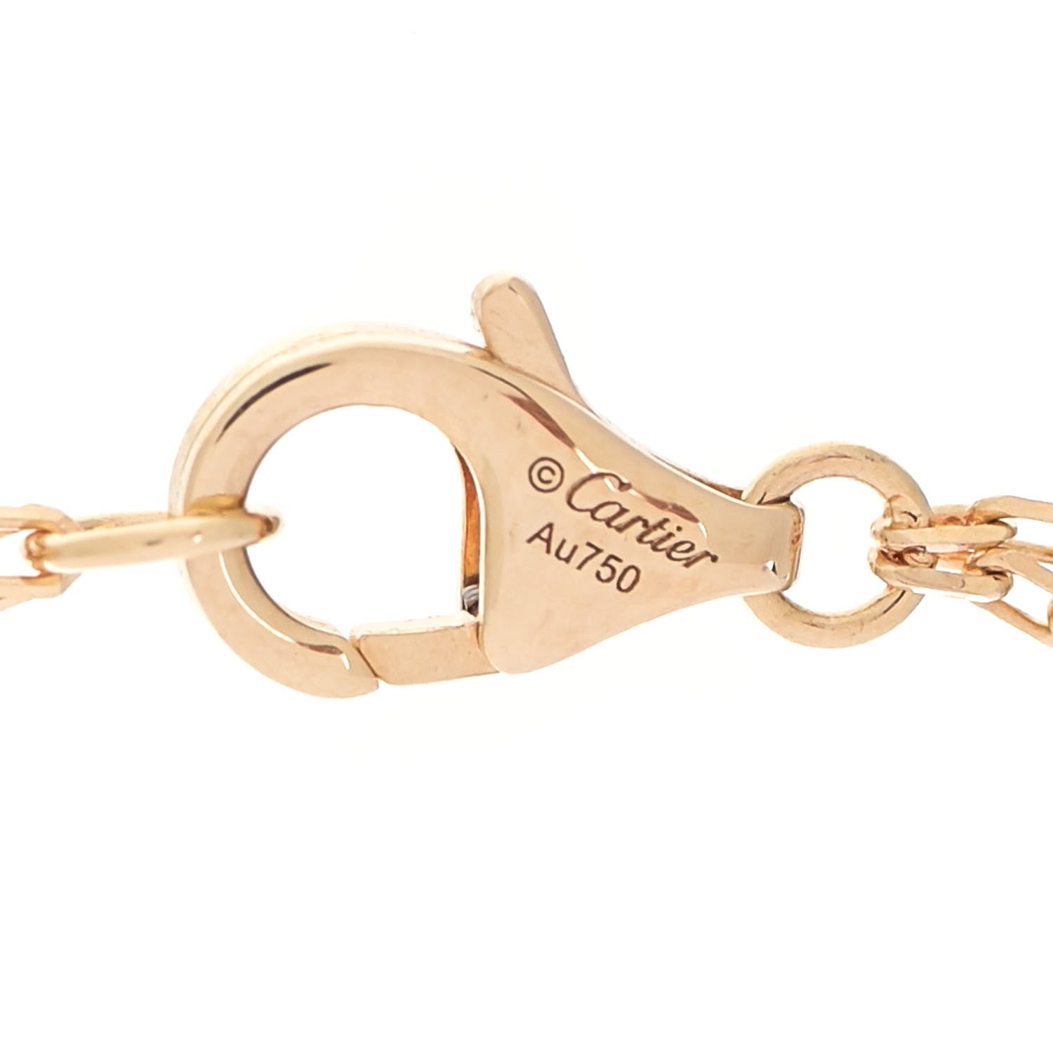Cartier 18K Yellow Gold 2 Diamond LOVE Necklace 4 of 6