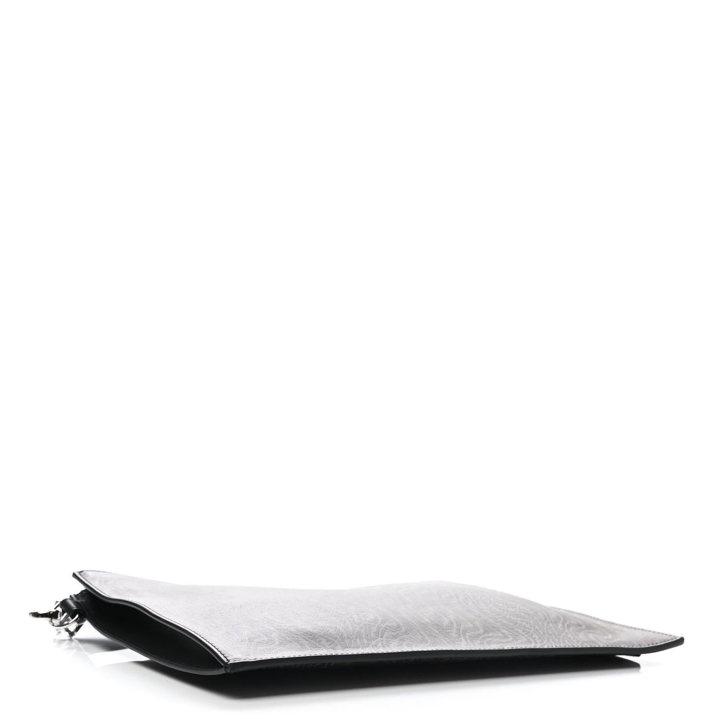 X SARAH COLEMAN Vitello Grace Light Micro FF Vertigo Embossed Flat Clutch Maya Black
