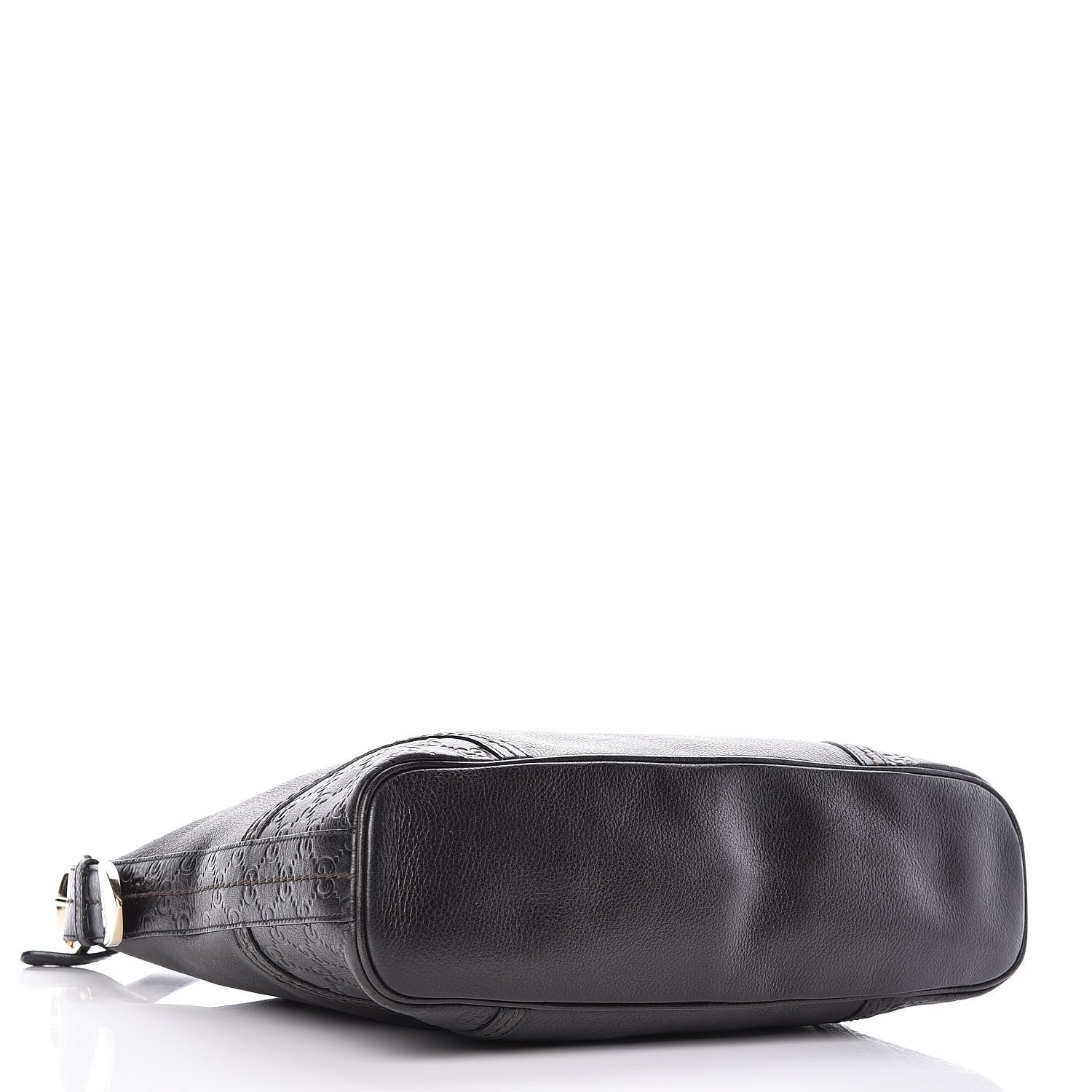 Gucci Pebbled Calfskin Guccissima Trim Medium Signoria Hobo Black 4 of 17