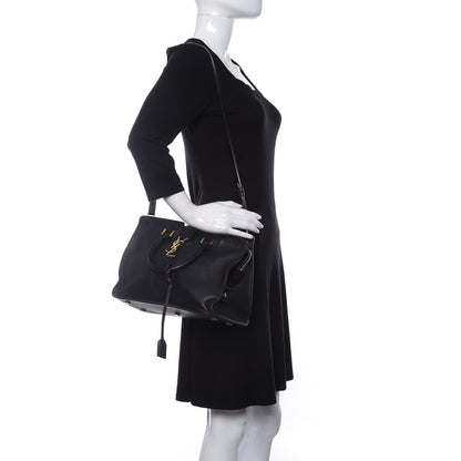 Saint Laurent Smooth Calfskin Small Monogram Cabas Black 2 of 15