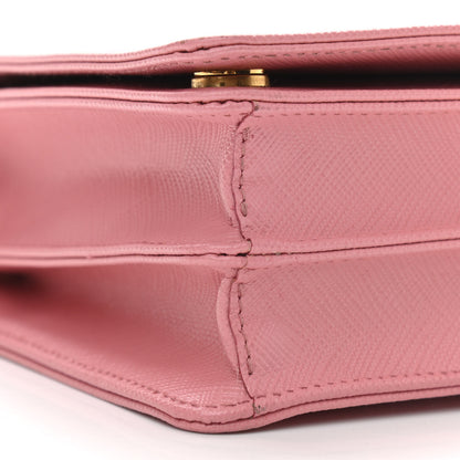 Prada Saffiano Lux Chain Wallet Petalo 9 of 14