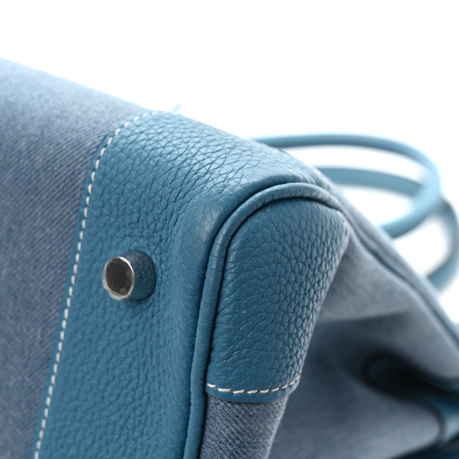 Hermes Denim Togo Horseshoe Birkin 35 Blue Jean 10 of 11