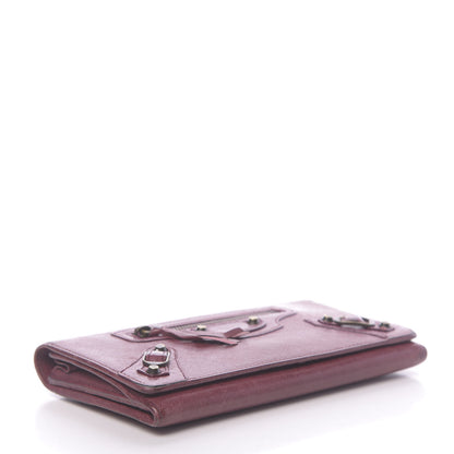 Balenciaga Agneau Classic Hardware Money Wallet Cassis 4 of 12