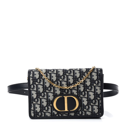 Christian Dior Oblique 30 Montaigne 2-In-1 Pouch Blue 1 of 10