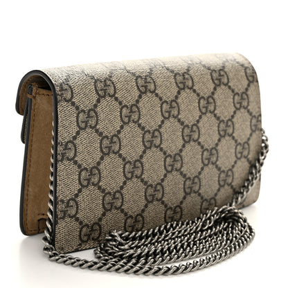 Gucci GG Supreme Monogram Super Mini Dionysus Shoulder Bag Taupe 3 of 9