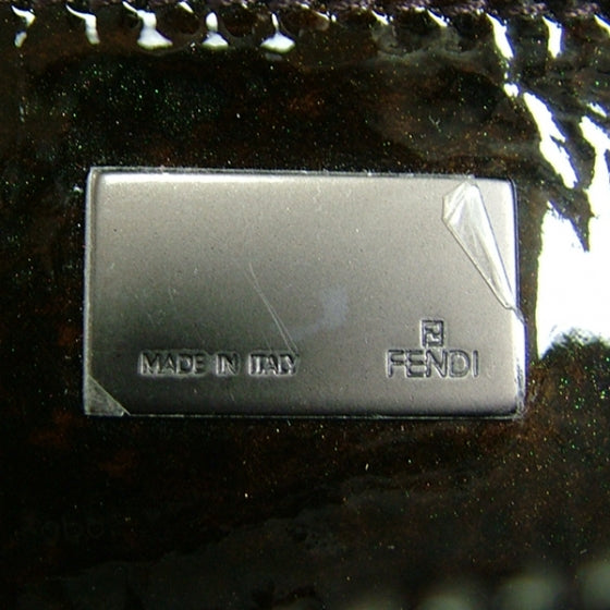 Fendi Zucca Spalmati Patent To You Convertible Clutch Tobacco 7 of 10