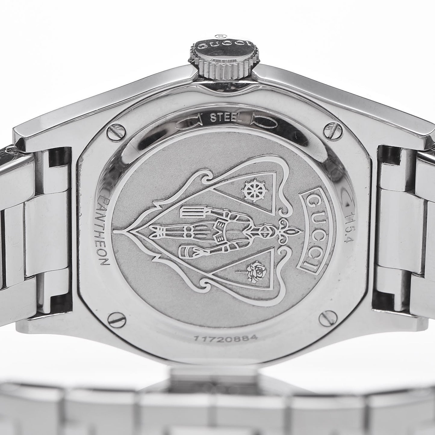 Stainless Steel Diamond Mother of Pearl 36mm Pantheon Quartz Watch
