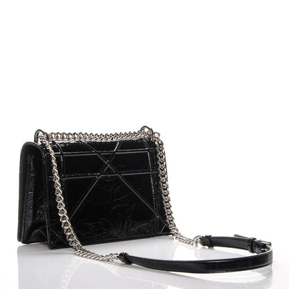 Christian Dior Crinkled Lambskin Cannage Medium Diorama Flap Bag Black 3 of 8