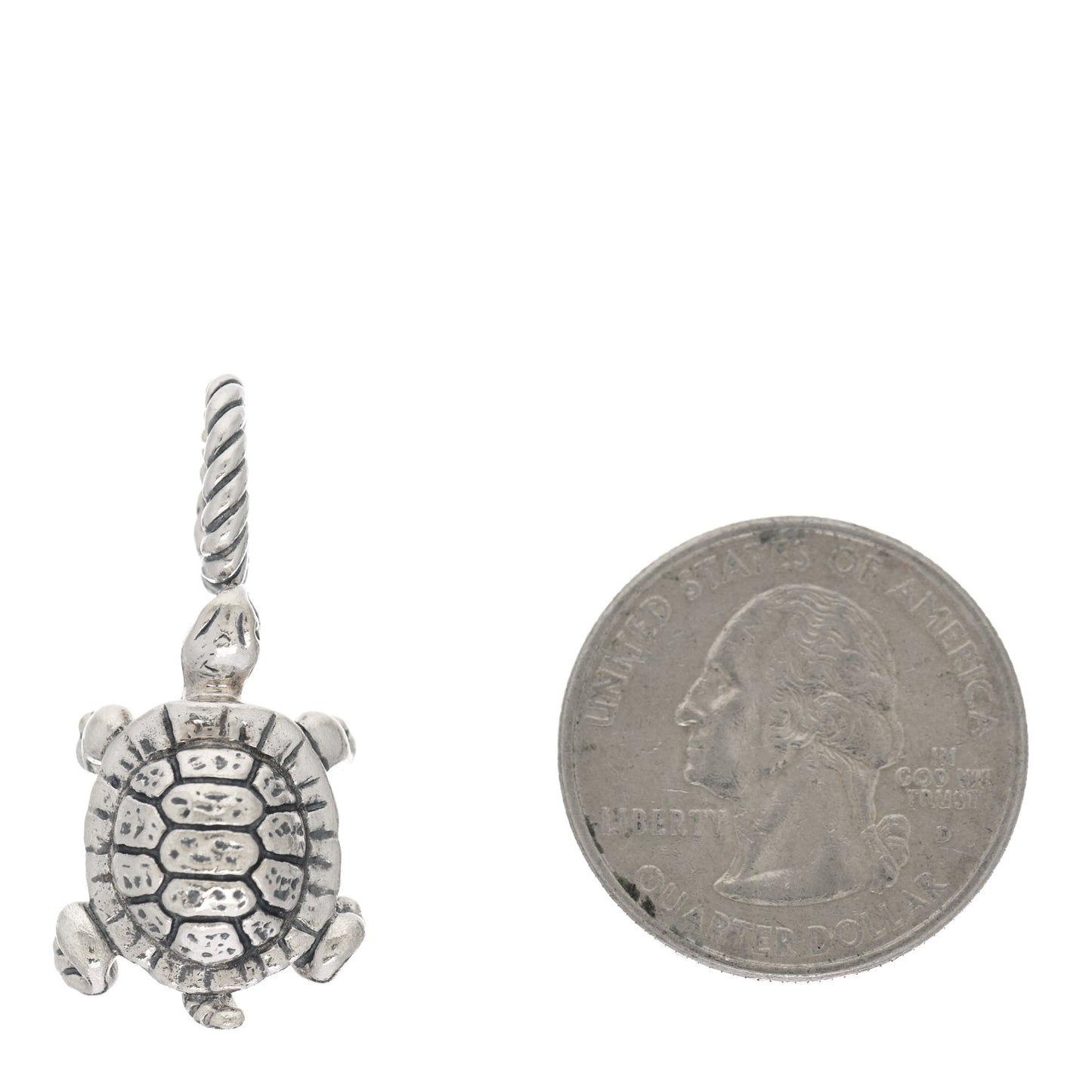 Sterling Silver Turtle Enhancer Pendant