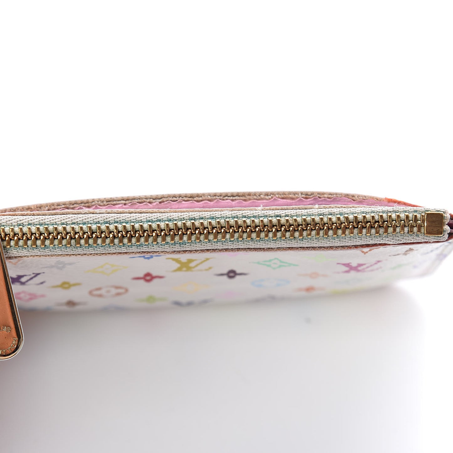 Monogram Multicolor Key Pouch White Litchi