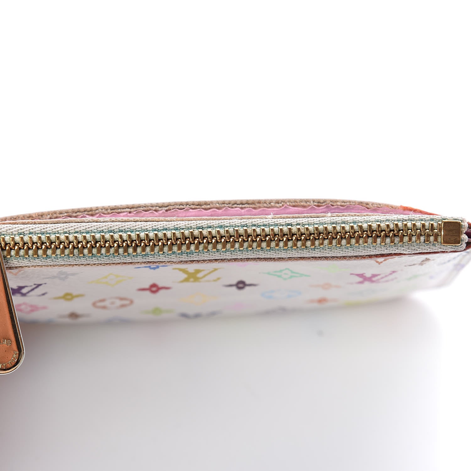 Louis Vuitton Monogram Multicolor Key Pouch White Litchi 5 of 8