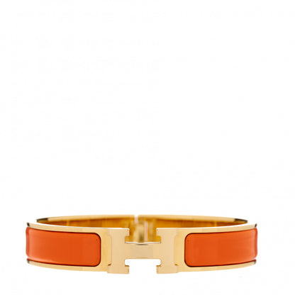 Hermes Enamel Narrow Clic Clac H Bracelet PM Orange 1 of 4