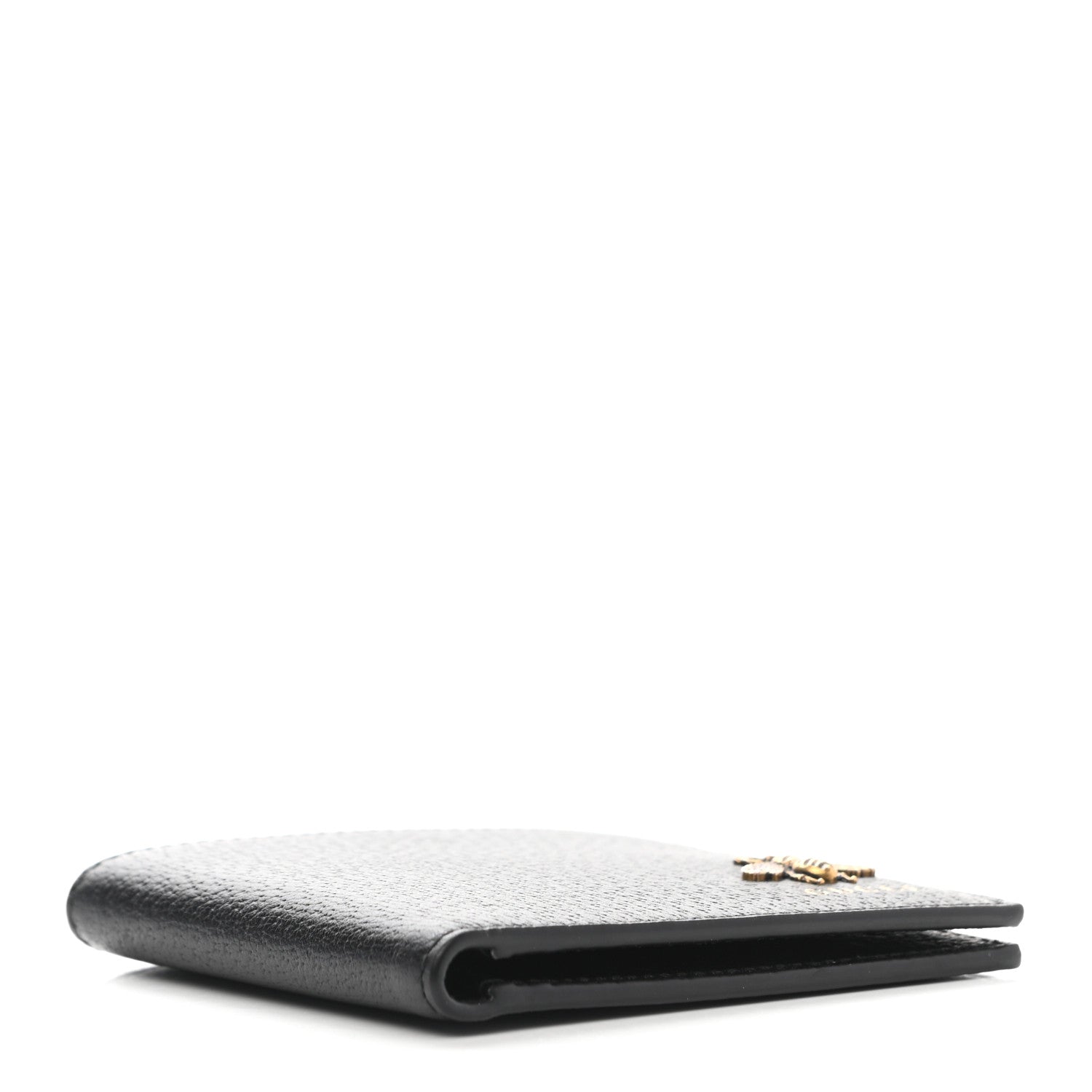 Gucci Calfskin Bee Bi-Fold Wallet Black 4 of 7
