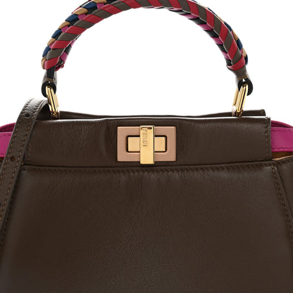 Fendi Nappa Braided Mini Peekaboo Iconic Satchel Maya Magenta 8 of 10