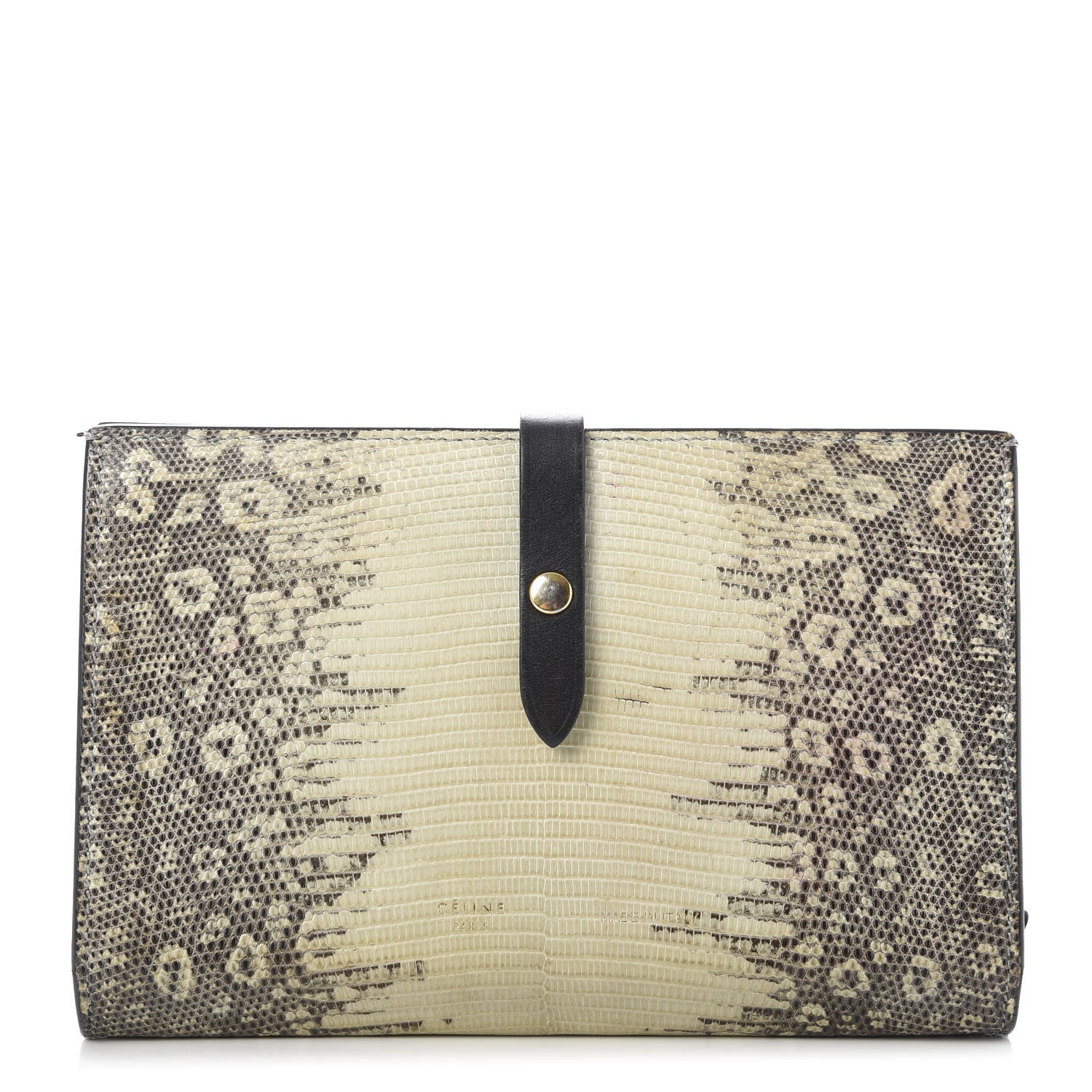 Celine Lizard Calfskin Large Multifunction Strap Wallet Natural 1 of 11