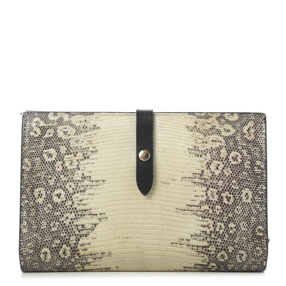 Celine Lizard Calfskin Large Multifunction Strap Wallet Natural 1 of 11