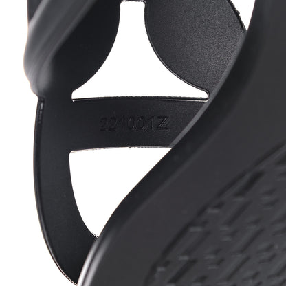 Hermes Rubber Womens Egerie Sandals 40 Black 8 of 9