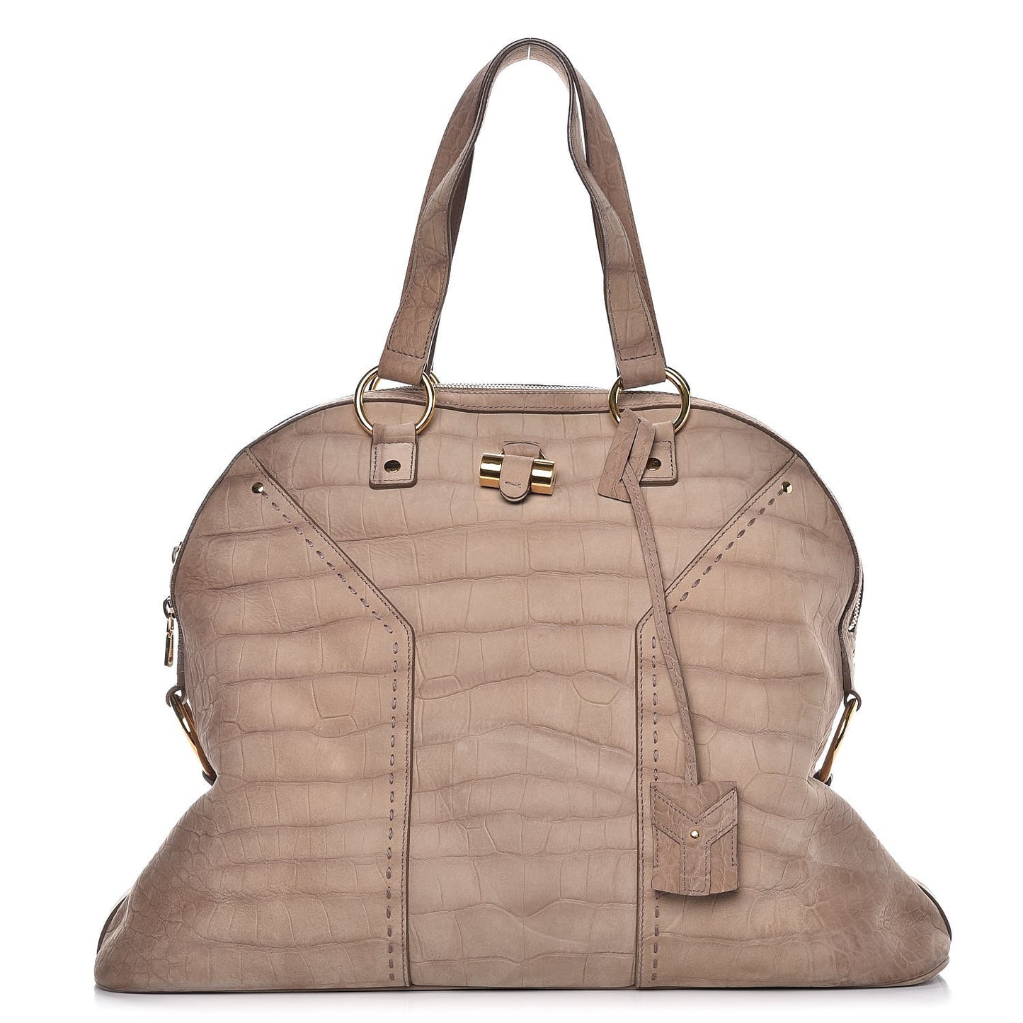 Nubuck Croc Embossed Oversized Muse Beige