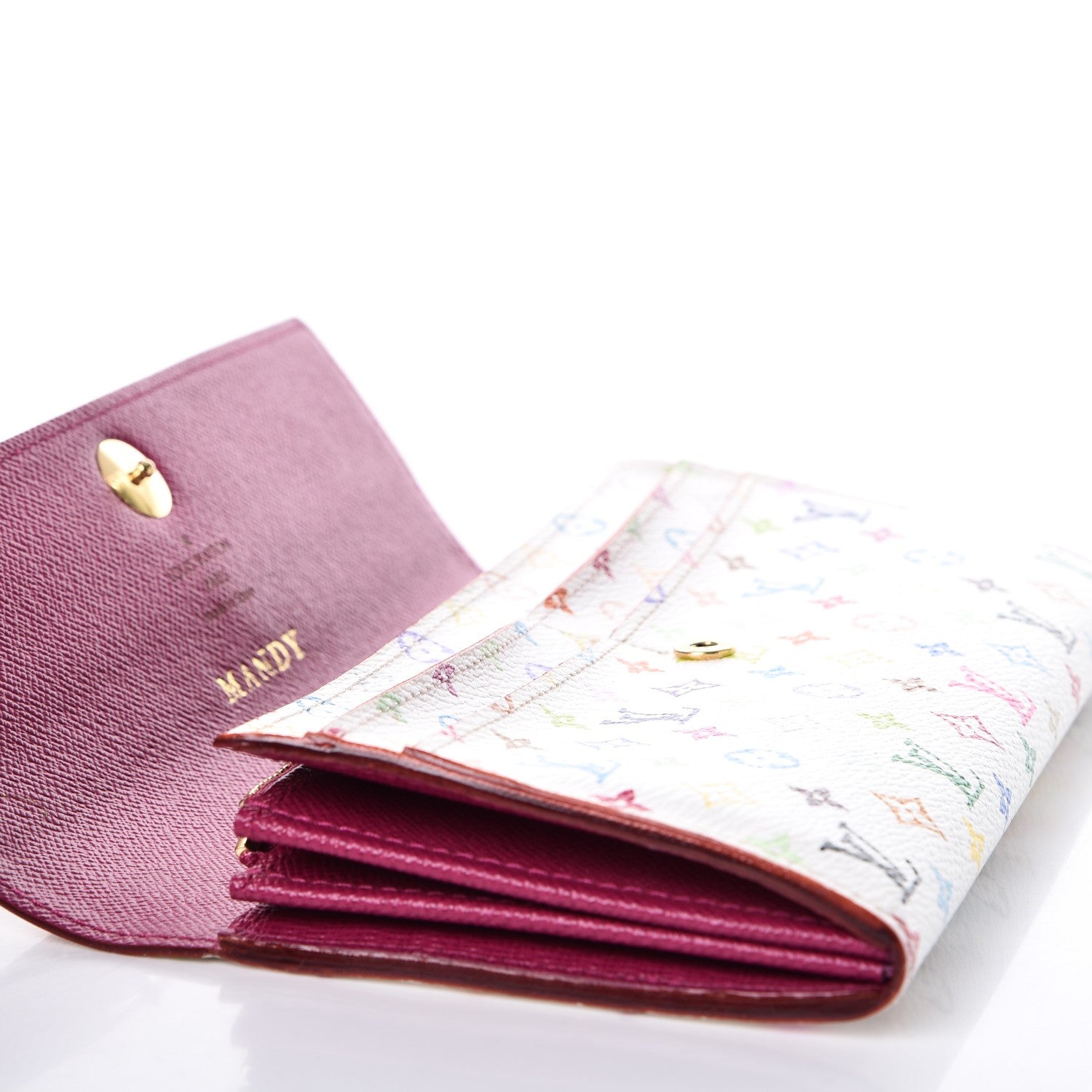 Louis Vuitton Monogram Multicolor Sarah Wallet White Eglantine 8 of 8