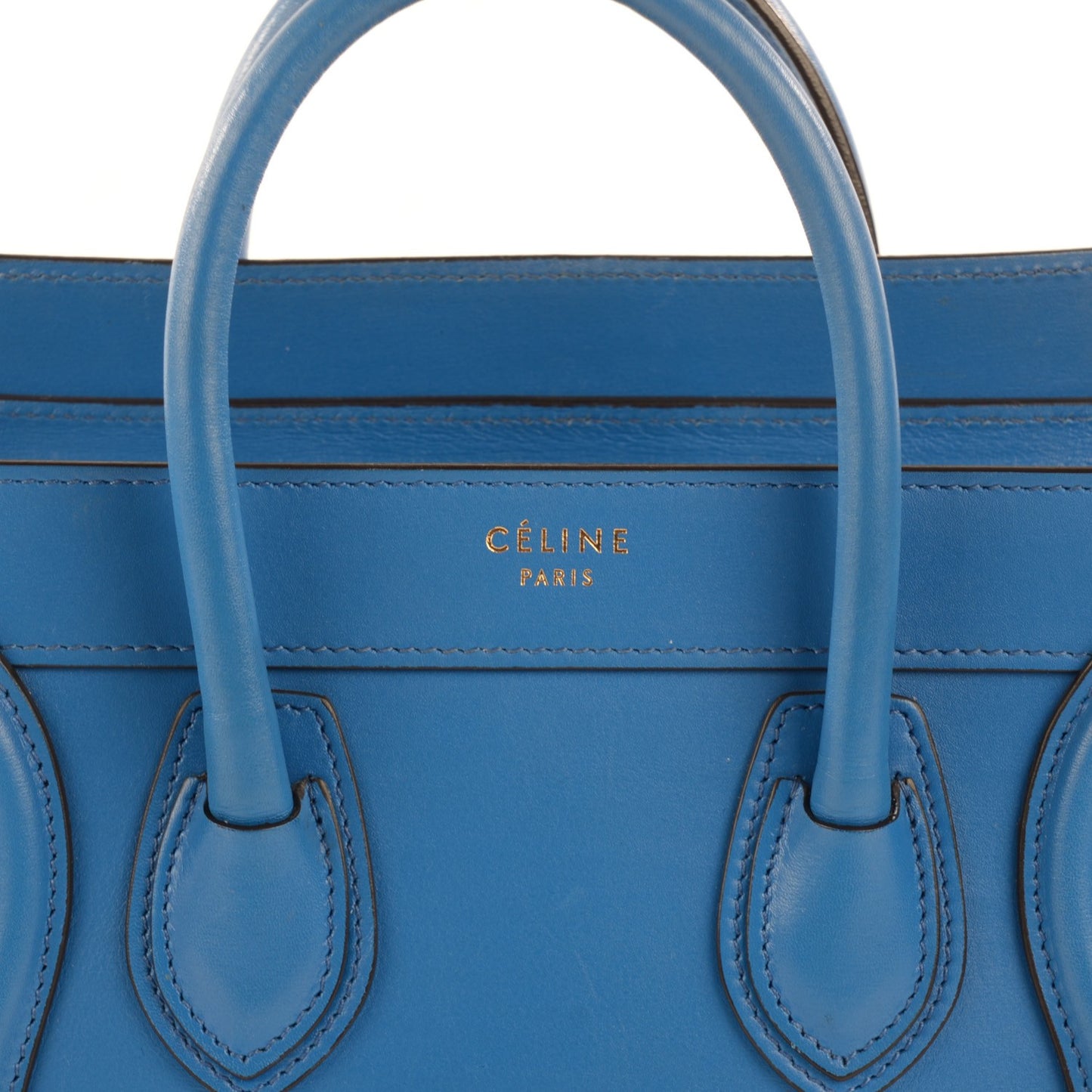 Palmelato Calfskin Nano Luggage Electric Blue