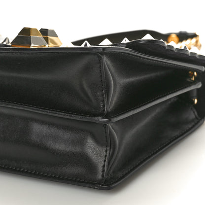 Fendi Vitello Liberty Metal Scalloped Multi Studded Small Kan I Shoulder Bag Black 10 of 11