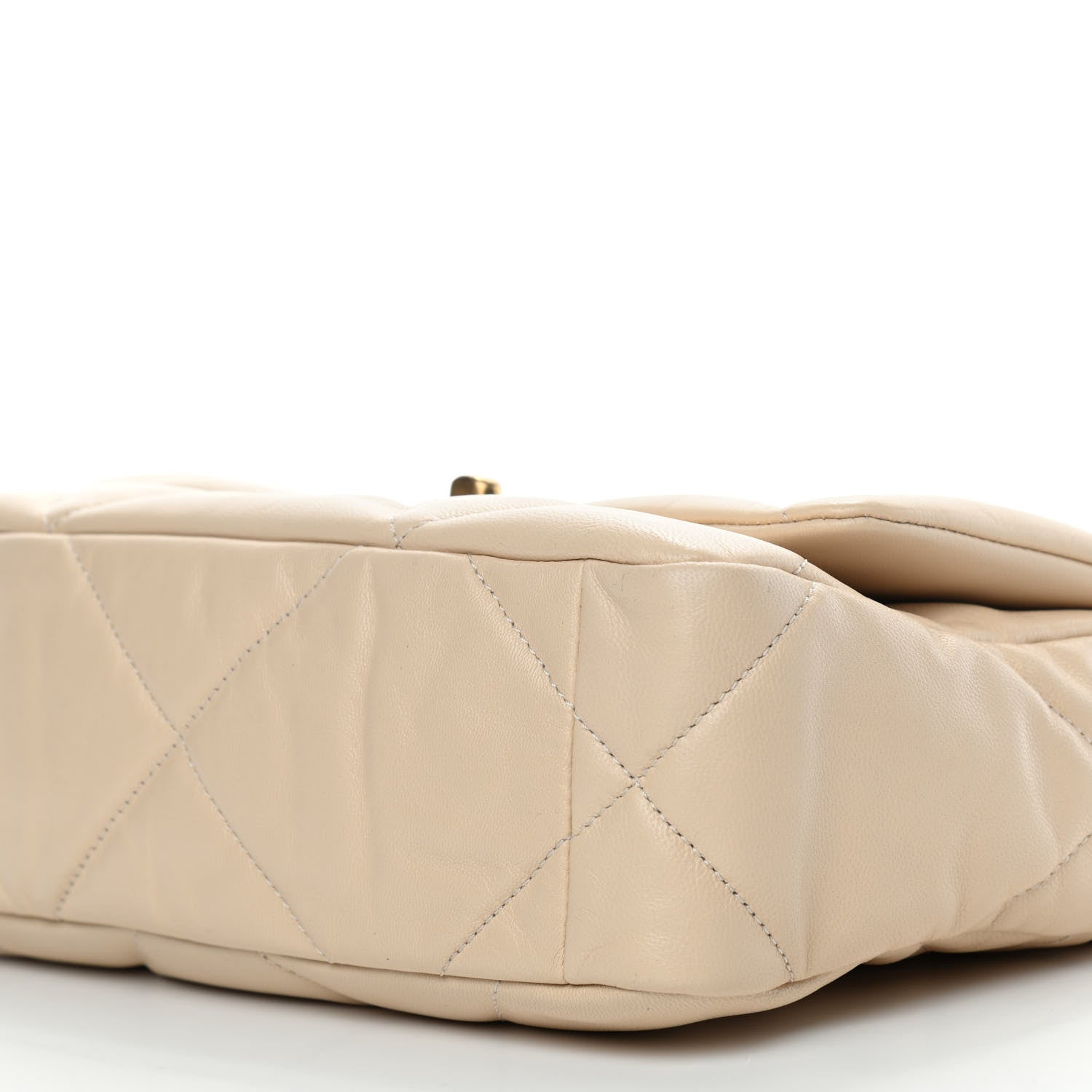 Chanel Goatskin Quilted Medium Chanel 19 Flap Beige 10 of 10