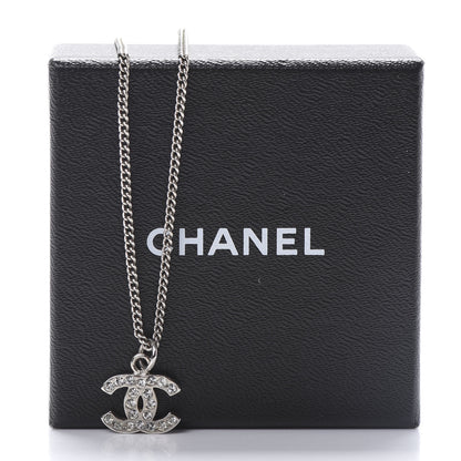 Chanel Crystal CC Necklace Silver 5 of 5