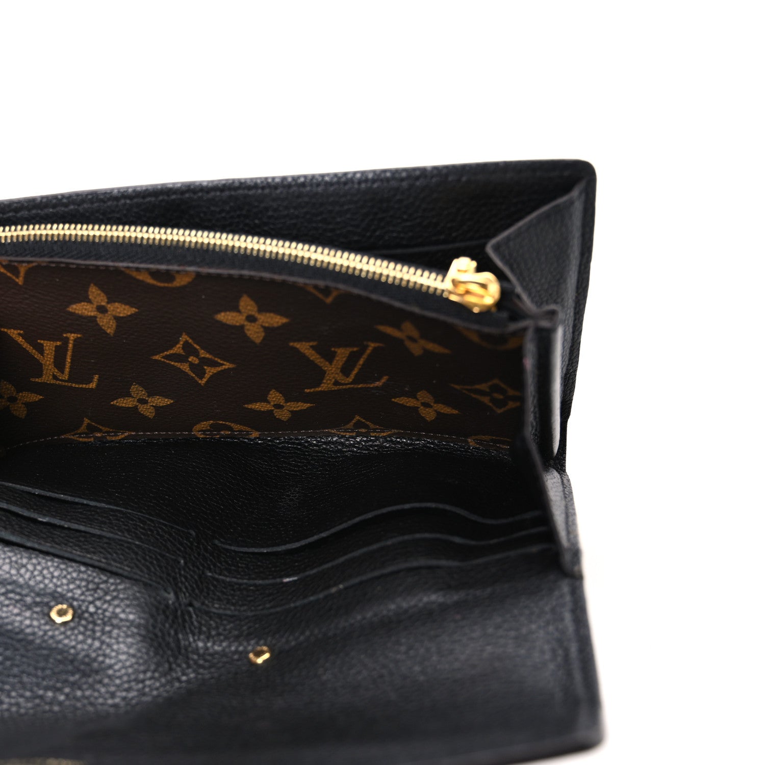 Louis Vuitton Snakeskin Monogram Pallas Wallet Black 5 of 8