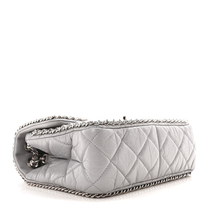 Chanel Crumpled Calfskin Medium Chain All Over Flap Grey 4 of 11