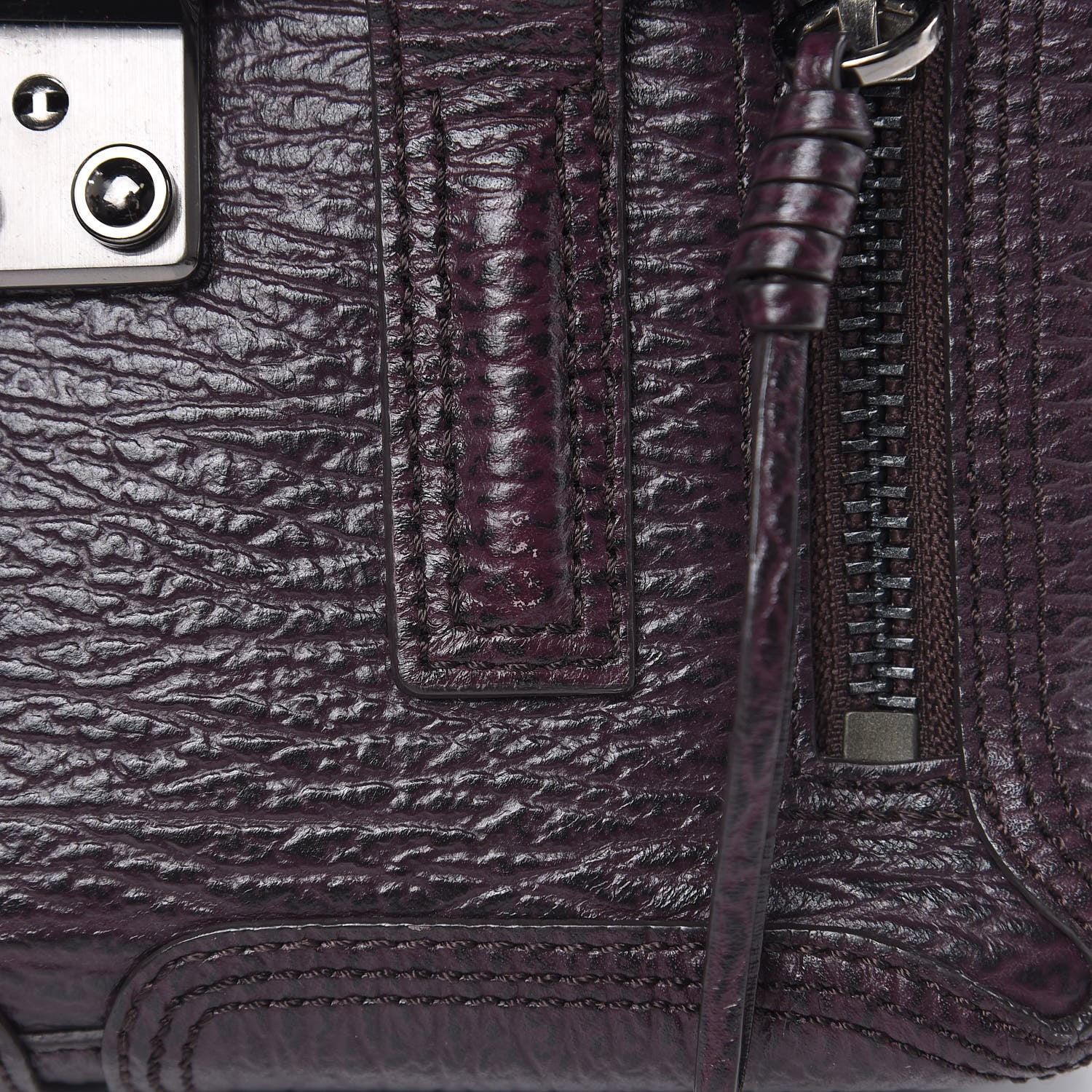 3.1 Phillip Lim 3.1 Textured Calfskin Mini Pashli Satchel African Violet 13 of 13