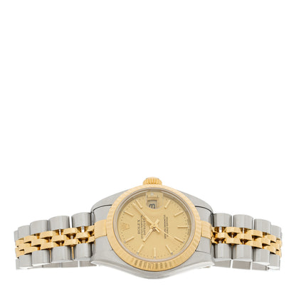 Rolex Stainless Steel 18K Yellow Gold 26mm Oyster Perpetual Datejust Watch Champagne 79173 2 of 5