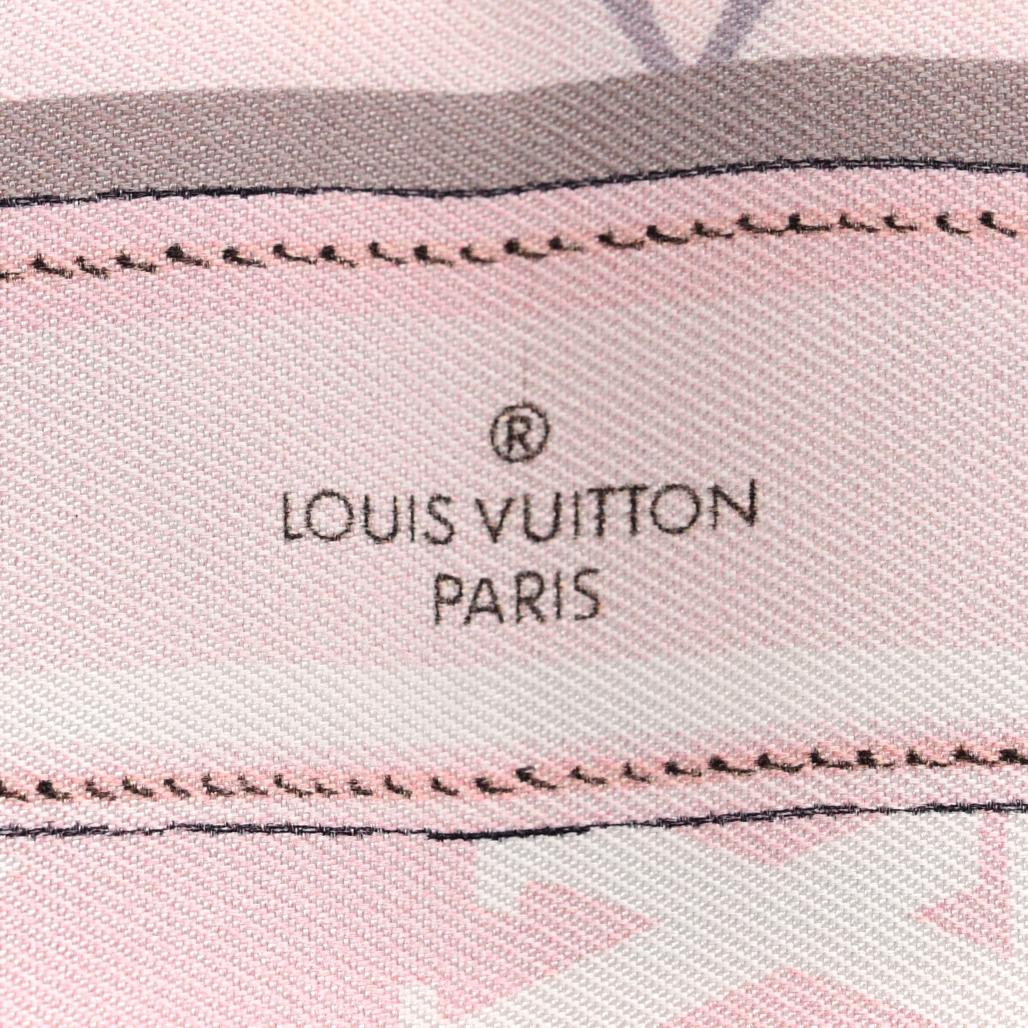 Louis Vuitton Silk Monogram Confidential Bandeau Light Pink Porcelain Rose Beige Ebony 4 of 4