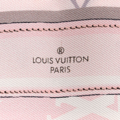 Louis Vuitton Silk Monogram Confidential Bandeau Light Pink Porcelain Rose Beige Ebony 4 of 4
