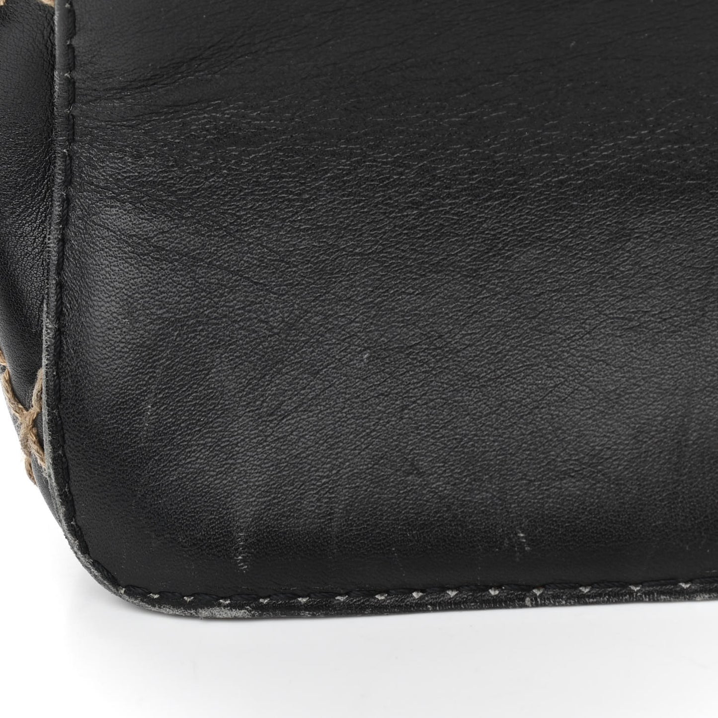 Calfskin Contrast Stitch Surpique Bowler Black