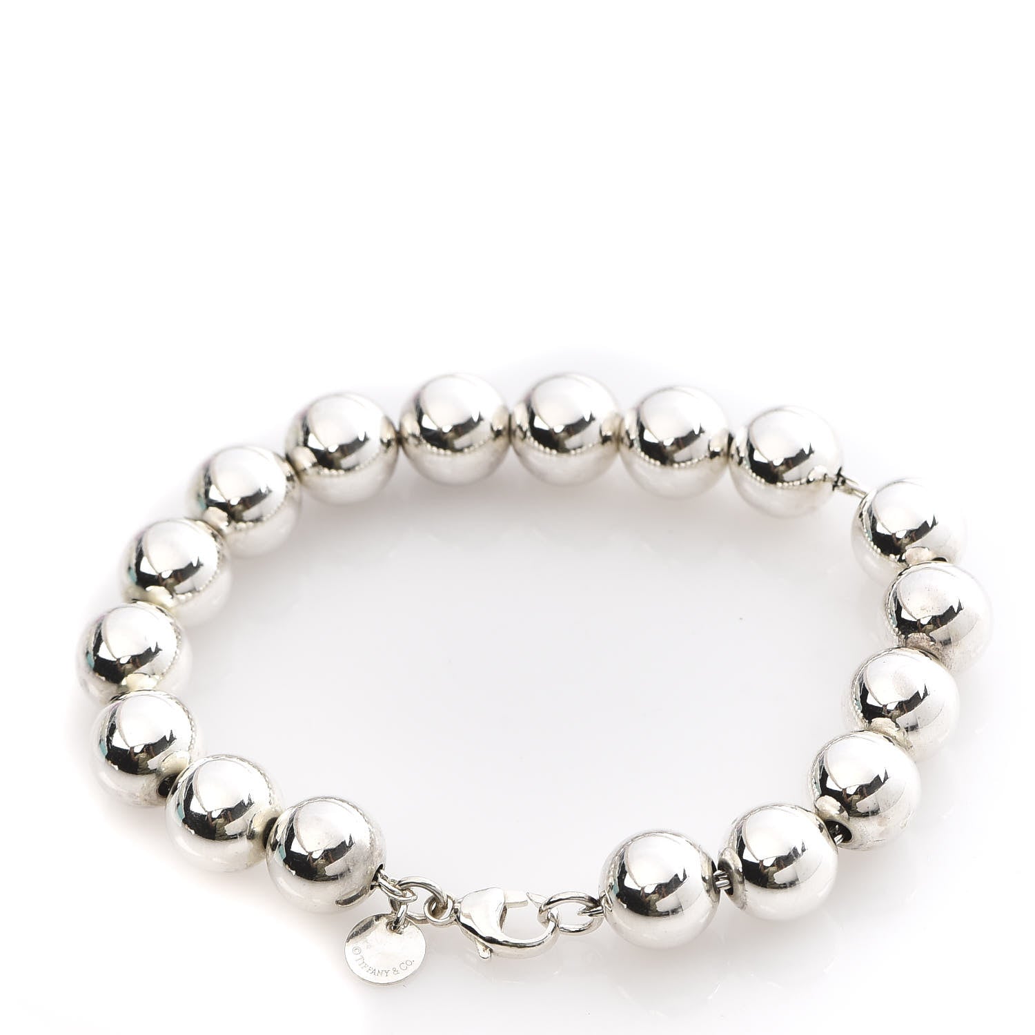 Tiffany Sterling Silver 10mm HardWear Ball Bracelet 3 of 6